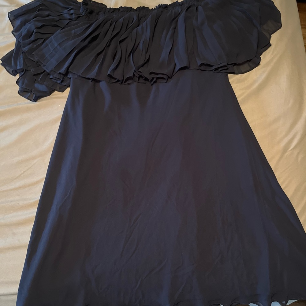 Ralph Lauren off-the-shoulder Navy Dress